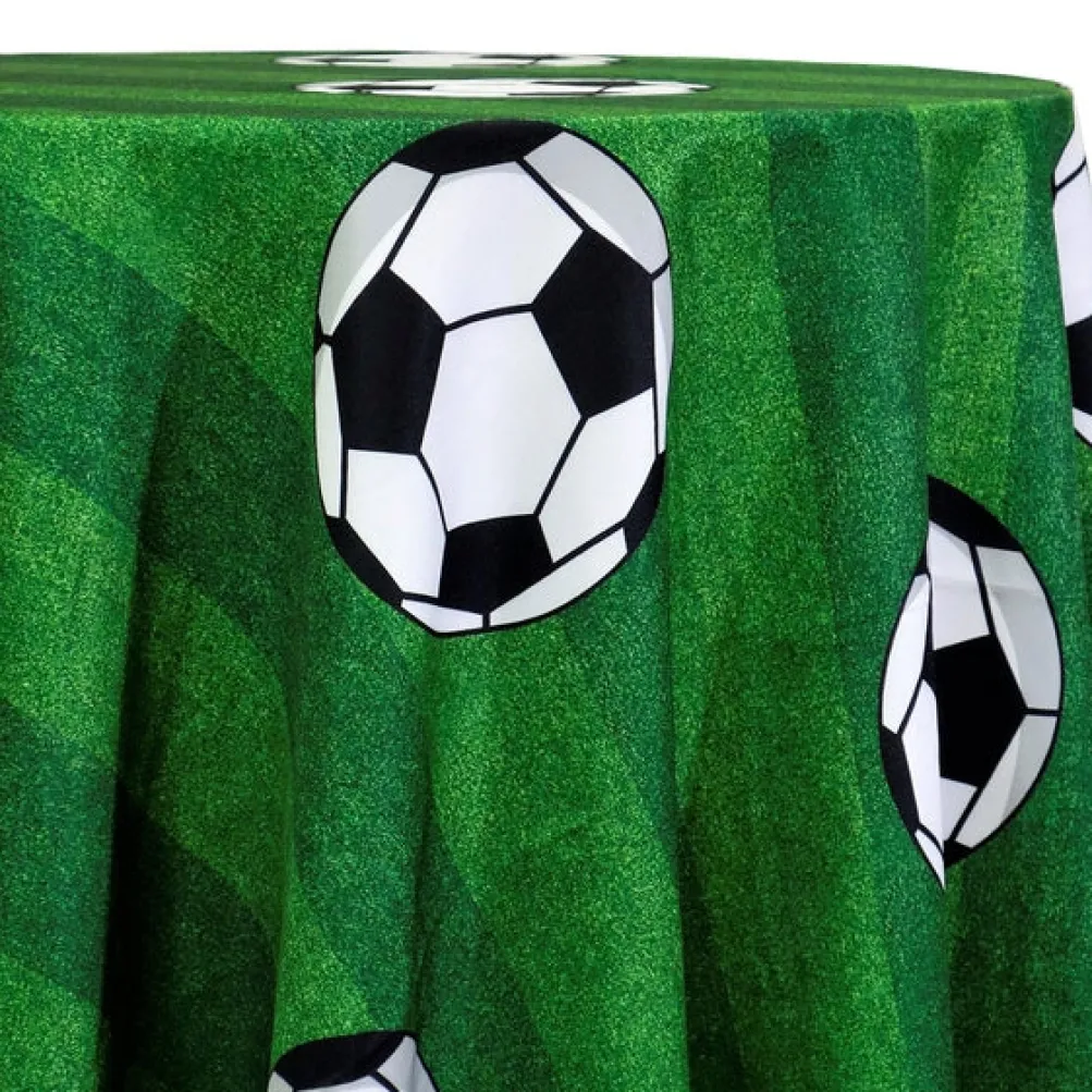 Sports (Poly Print) Table Linen Soccer
