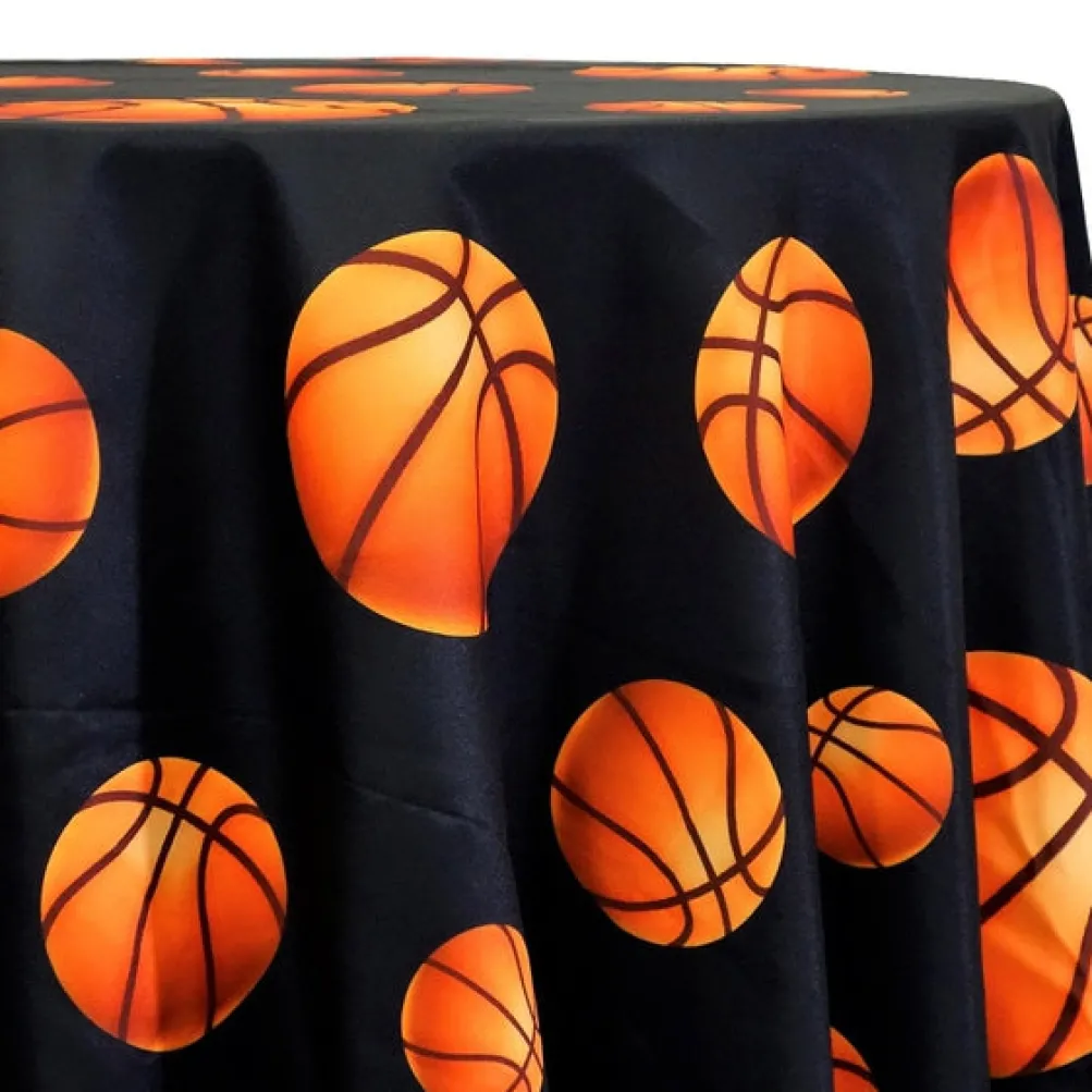 Sports (Poly Print) Table Linen Basketball