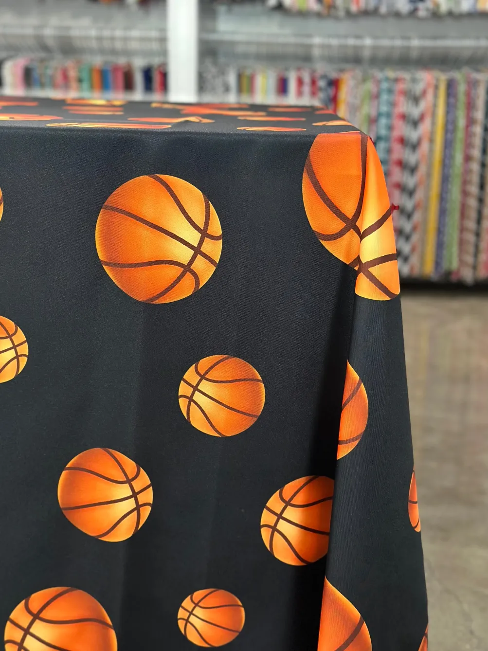 Sports (Poly Print) Table Linen Basketball