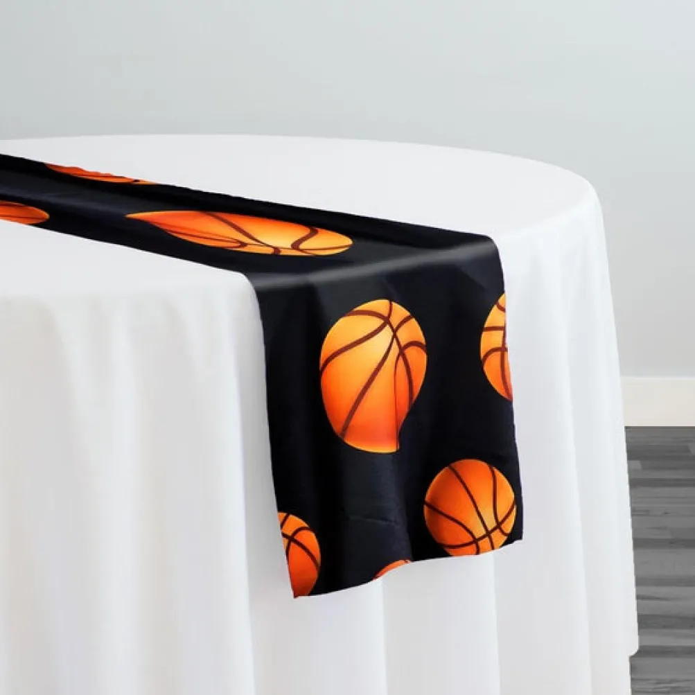 Sports (Poly Print) Table Runner in Basketball