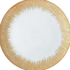 Stardust - Glass Charger Plate in Gold (Item # 0277)