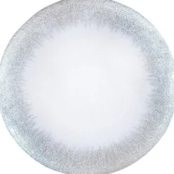 Stardust - Glass Charger Plate in Silver (Item # 0277)