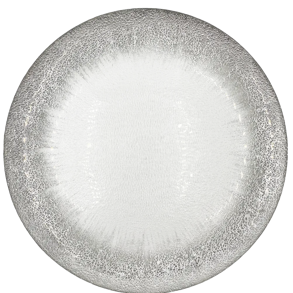 Stardust - Glass Charger Plate in Silver (Item # 0277)