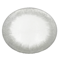 Stardust - Glass Charger Plate in Silver (Item # 0277)