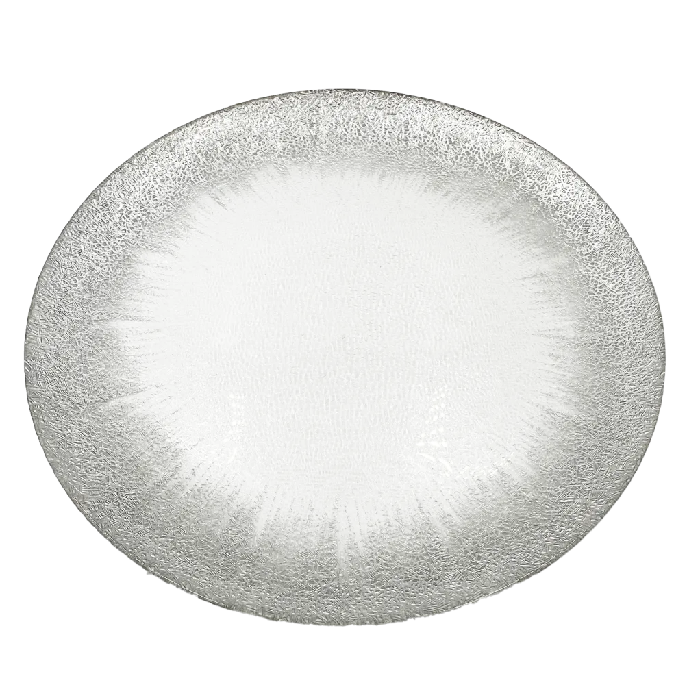 Stardust - Glass Charger Plate in Silver (Item # 0277)