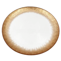 Stardust - Glass Charger Plate in Rose Gold (Item # 0277)