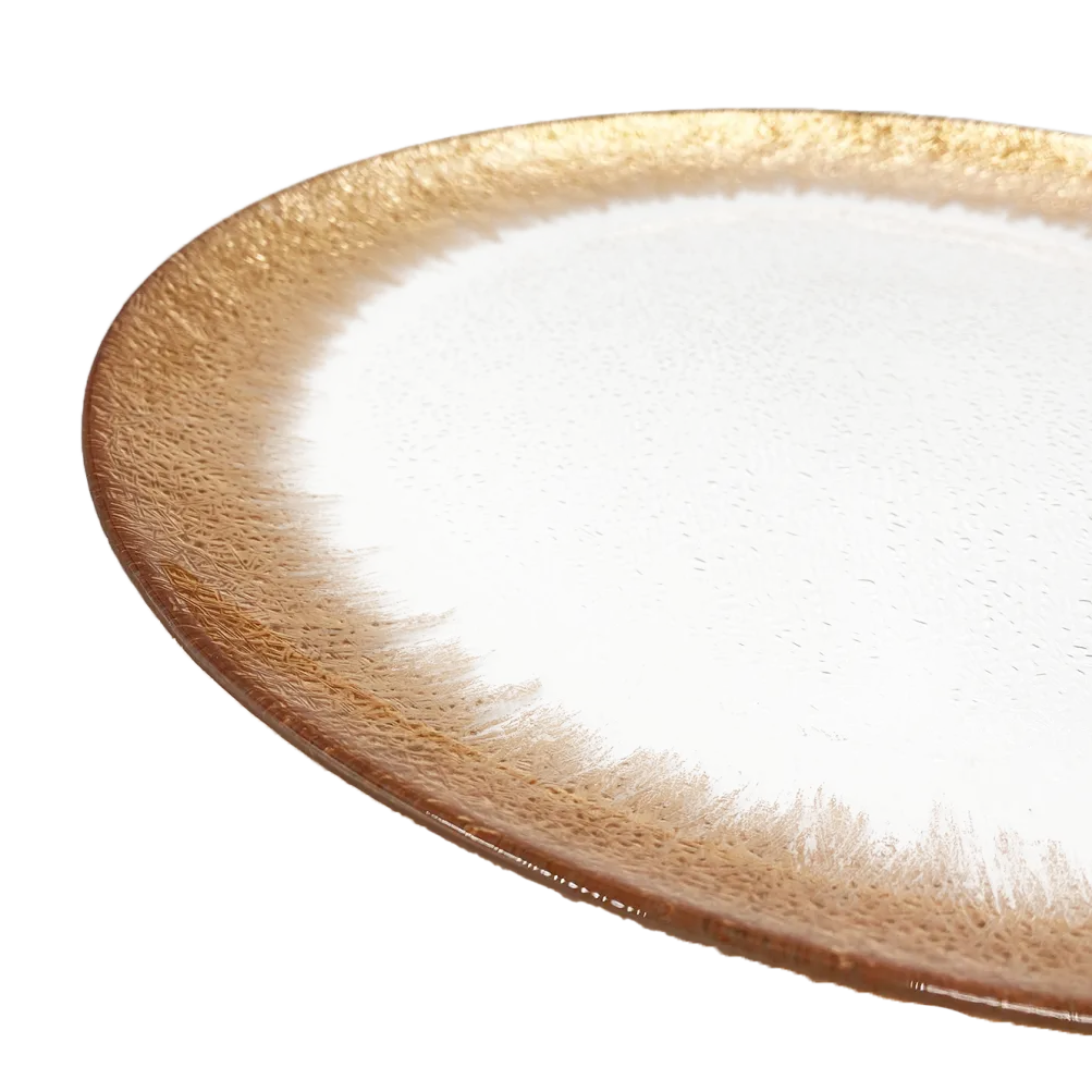 Stardust - Glass Charger Plate in Rose Gold (Item # 0277)