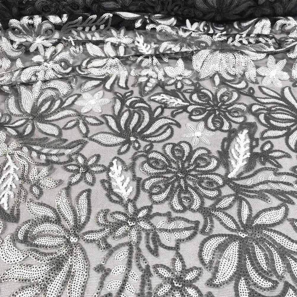 Starlight Sequins Table Linen in Silver