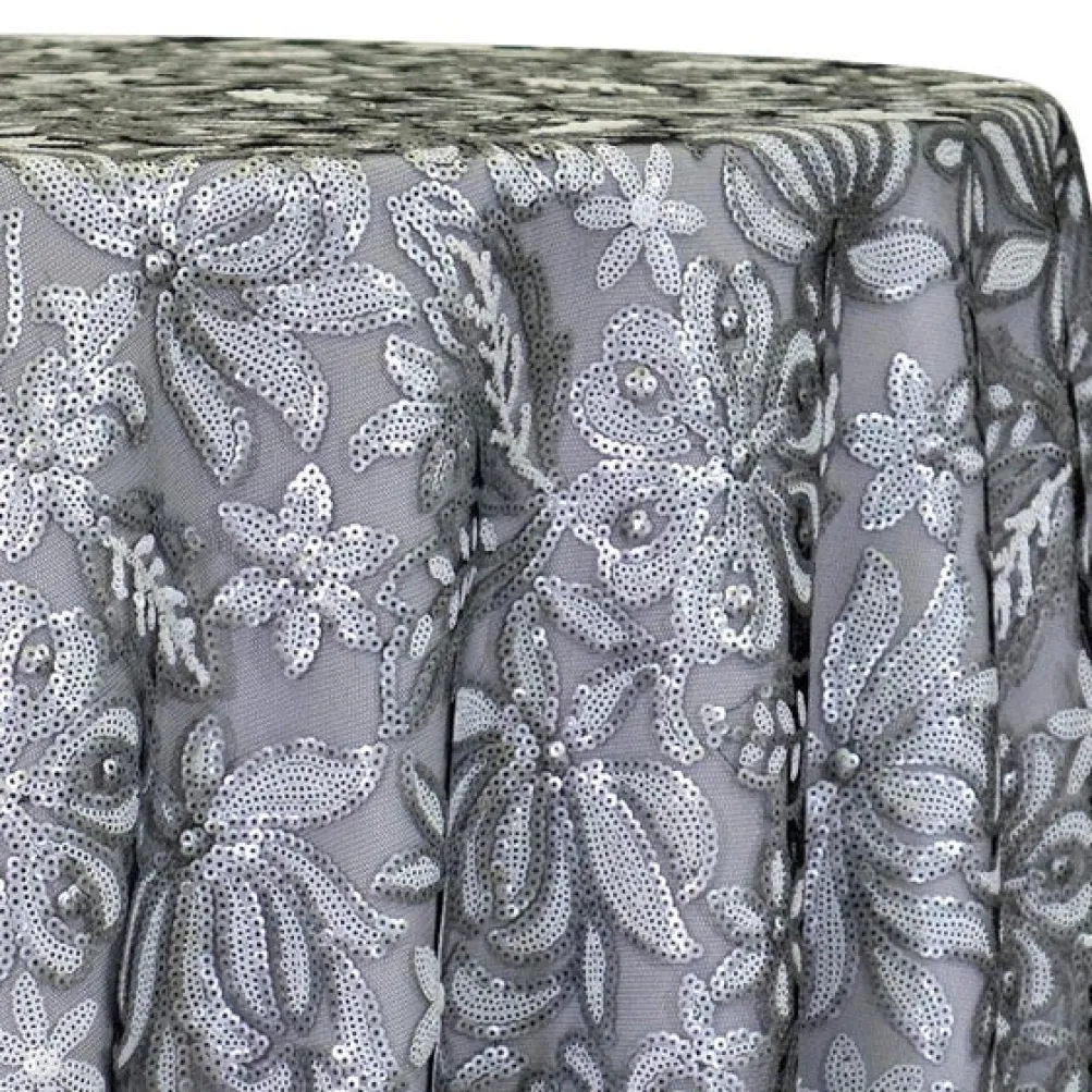 Starlight Sequins Table Linen in Silver