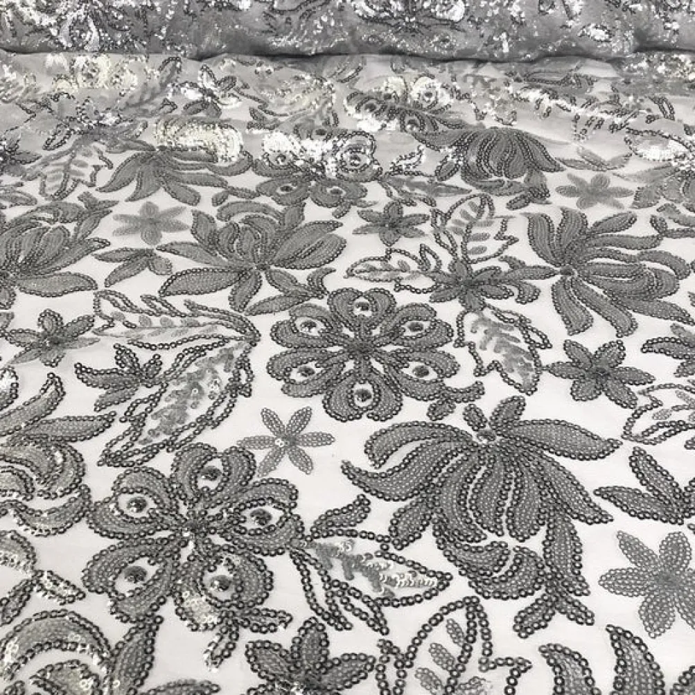 Starlight Sequins Table Linen in White