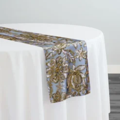 Starlight Sequins Table Runner in Gold