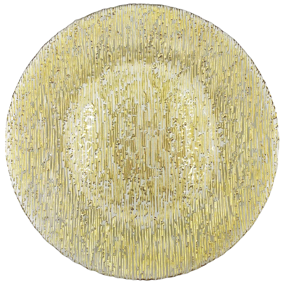 Static - Glass Charger Plate in Gold (Item # 0290)
