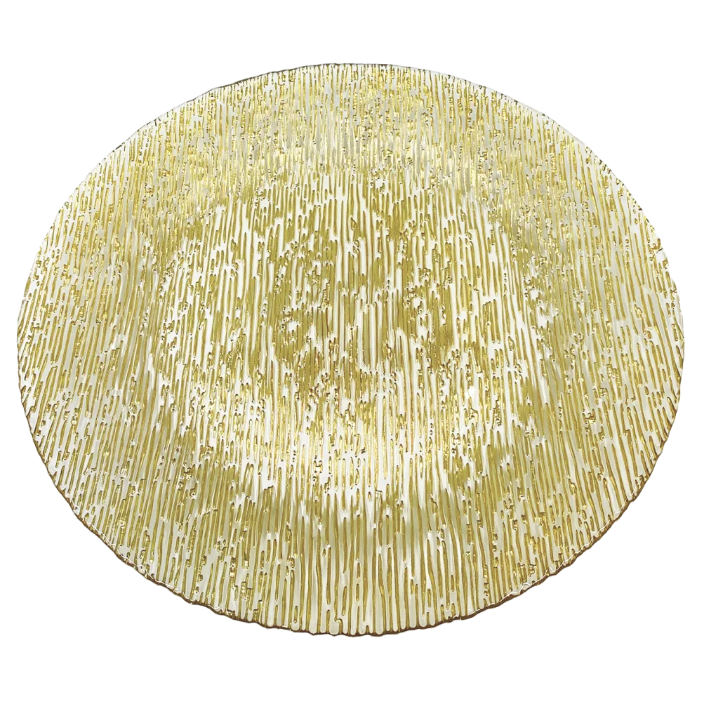 Static - Glass Charger Plate in Gold (Item # 0290)