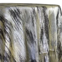 Static Jacquard Table Linen in Black and Silver