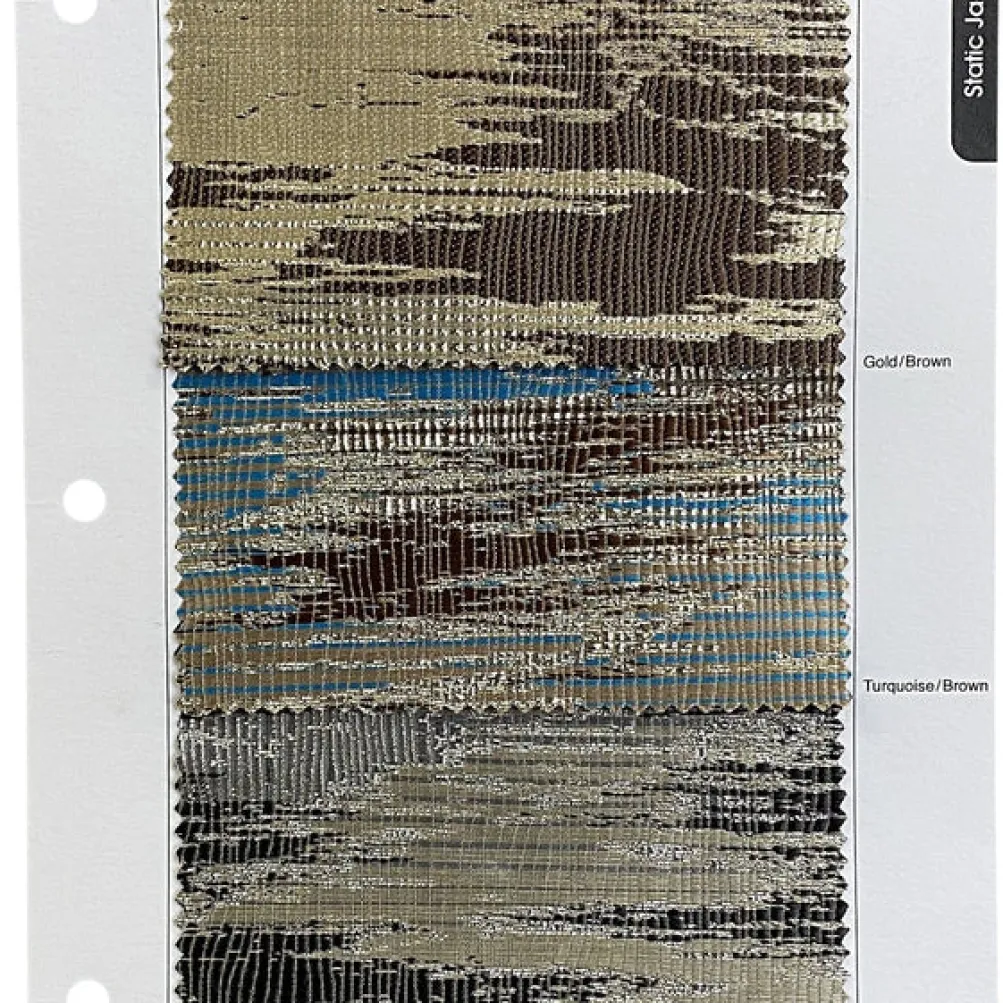 Static Jacquard Table Linen in Turquoise and Brown