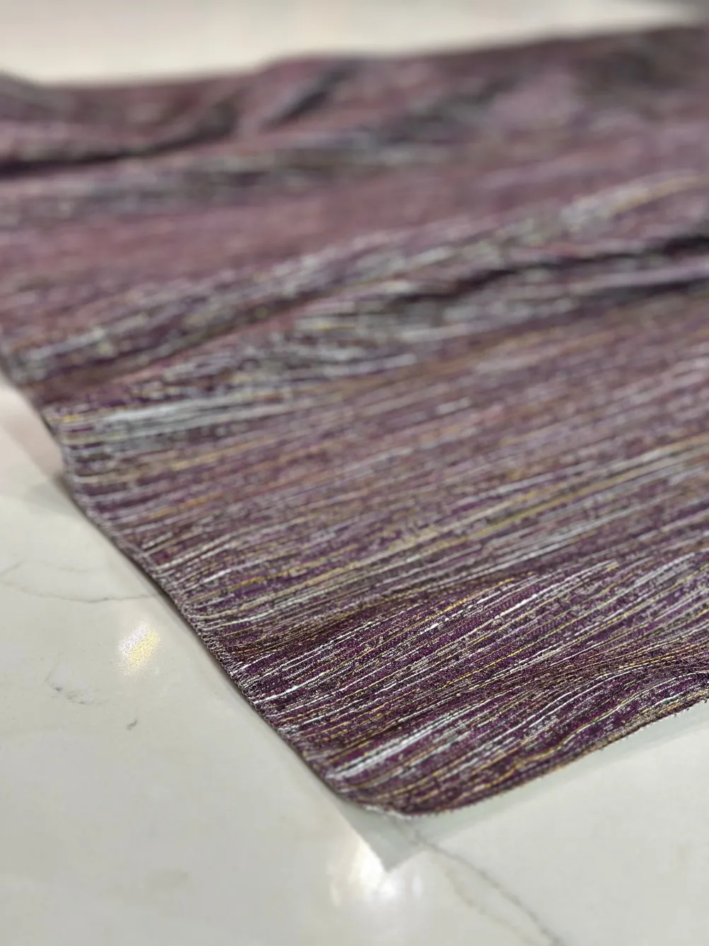 Sterling Jacquard Table Linen in Plum
