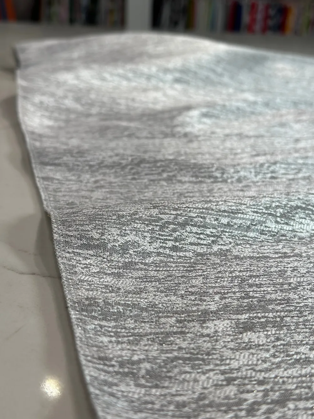 Sterling Jacquard Table Linen in Silver