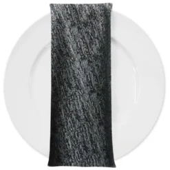 Sterling Jacquard Table Napkin in Black