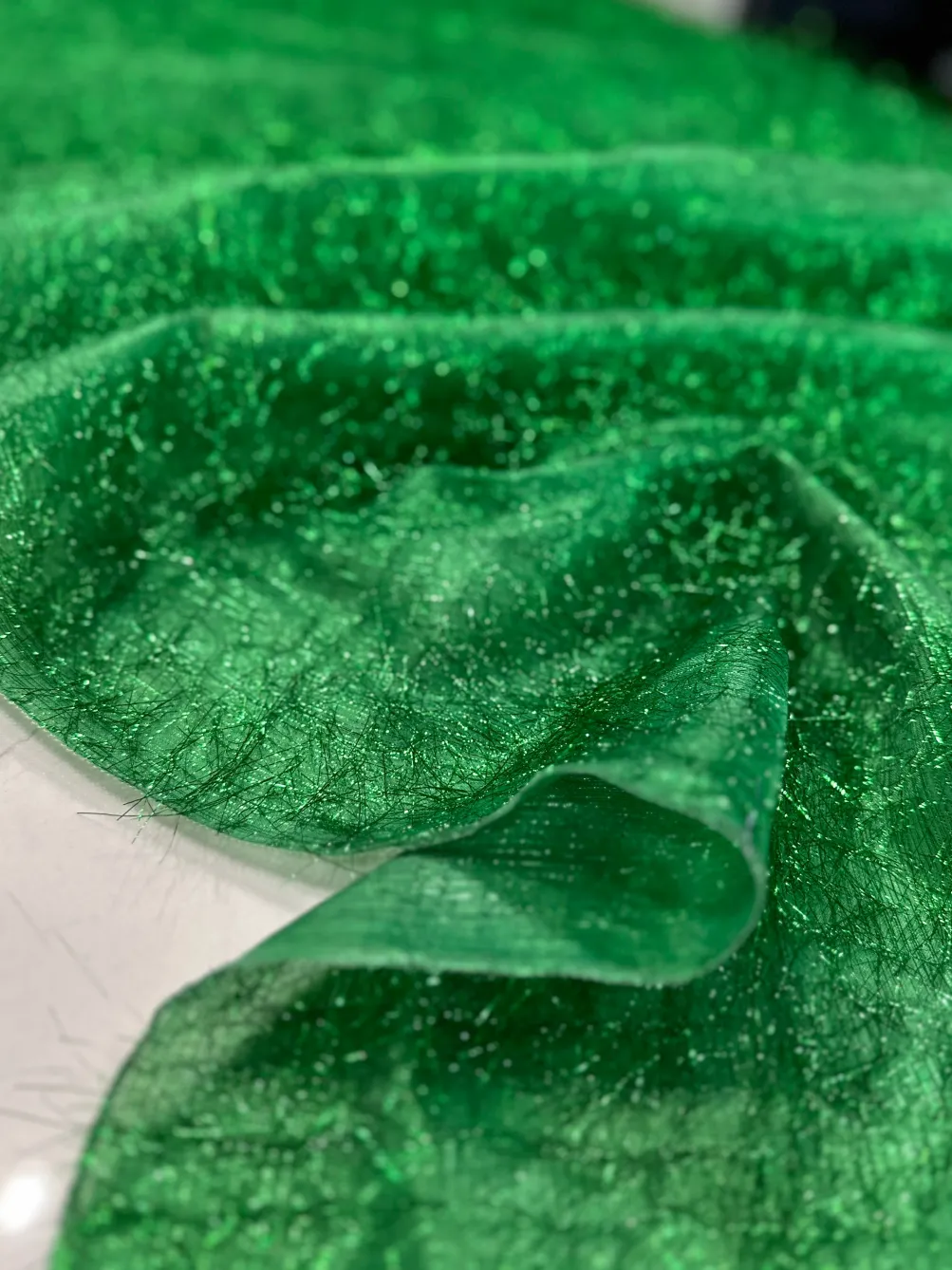 String Metallic Table Linen in Green