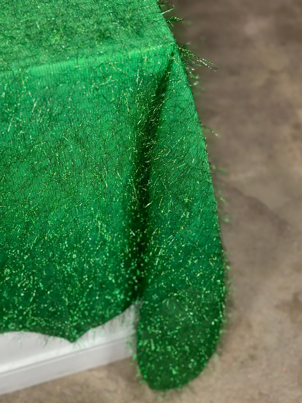 String Metallic Table Linen in Green