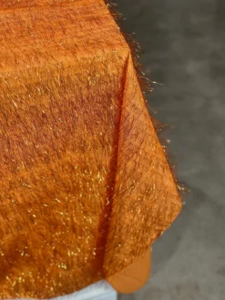 String Metallic Table Linen in Orange