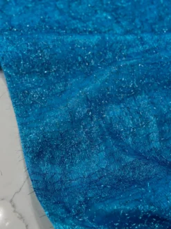 String Metallic Table Linen in Turquoise