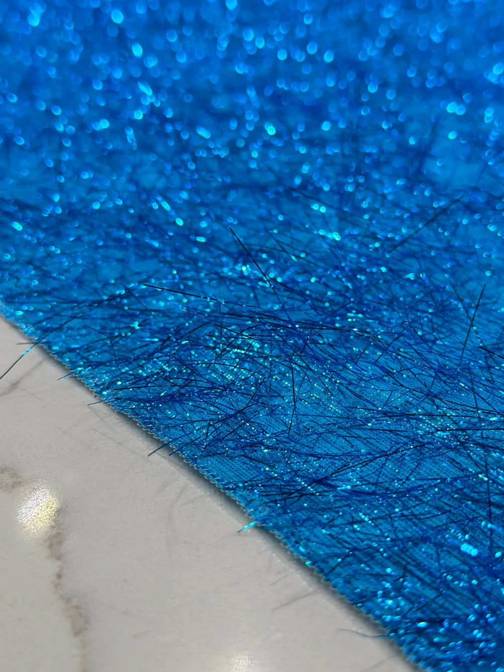 String Metallic Table Linen in Turquoise