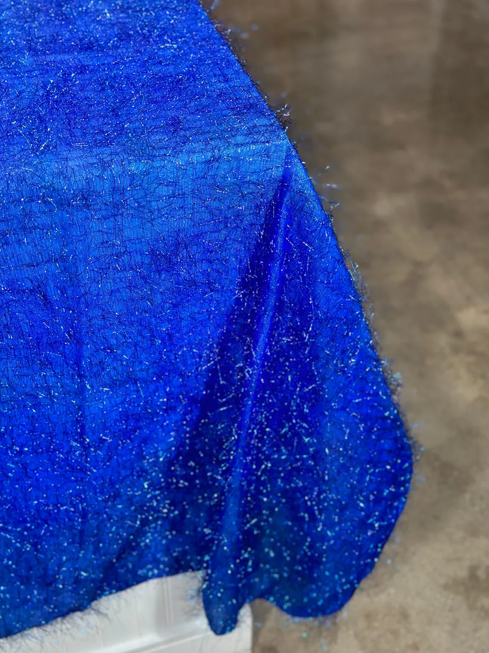 String Metallic Table Linen in Royal