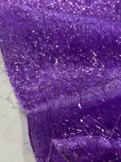 String Metallic Table Linen in Purple