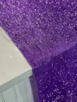 String Metallic Table Linen in Purple