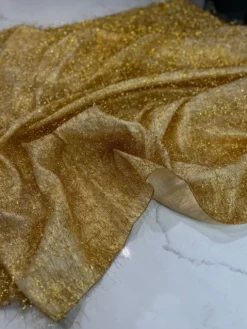 String Metallic Table Linen in Gold