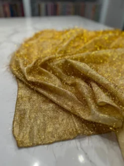 String Metallic Table Linen in Gold