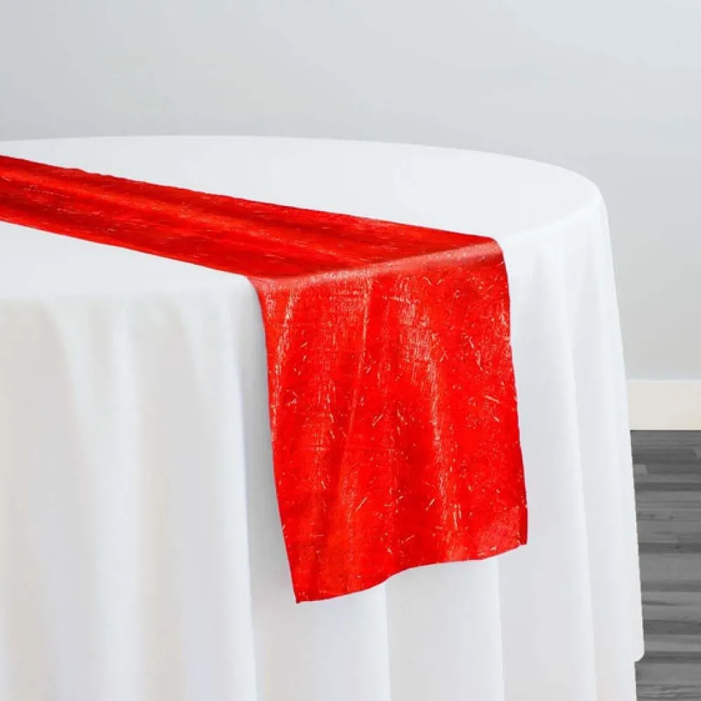 String Metallic Table Runner in Red