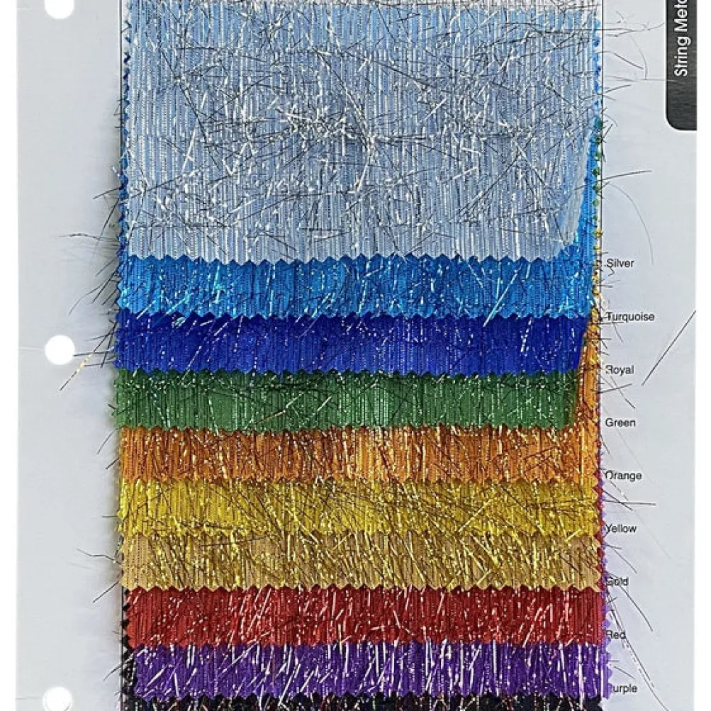 String Metallic Table Runner in Rainbow
