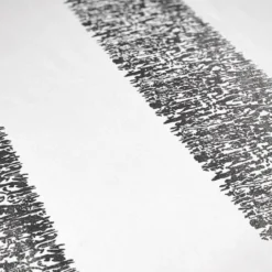 Stripe (Metallic Print) Table Linen in White and Silver