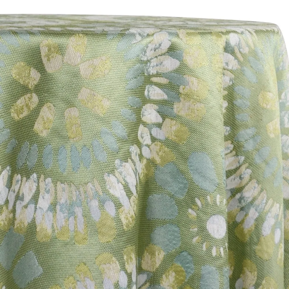 Sundaze Jacquard (Reversible) Table Linen in Turquoise and Yellow