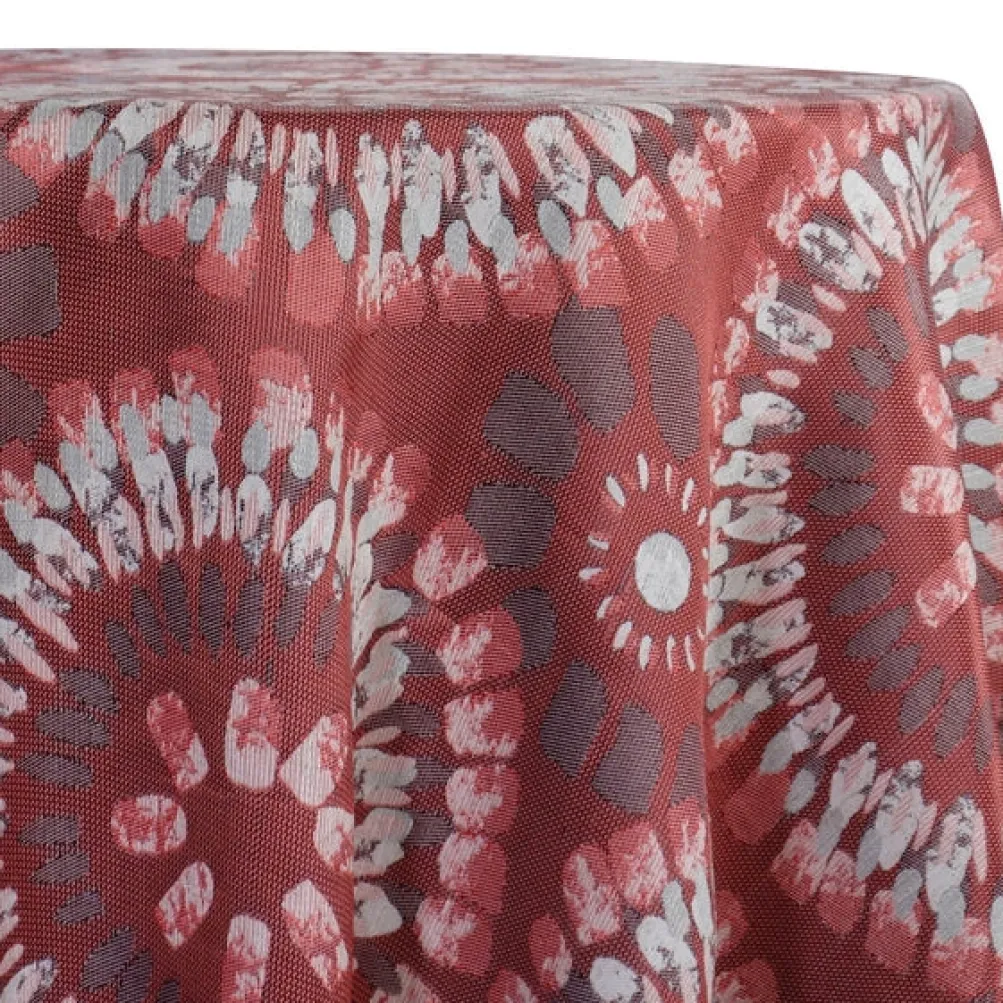 Sundaze Jacquard (Reversible) Table Linen in Red and Black