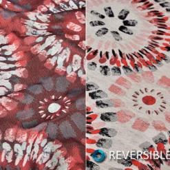 Sundaze Jacquard (Reversible) Table Linen in Red and Black