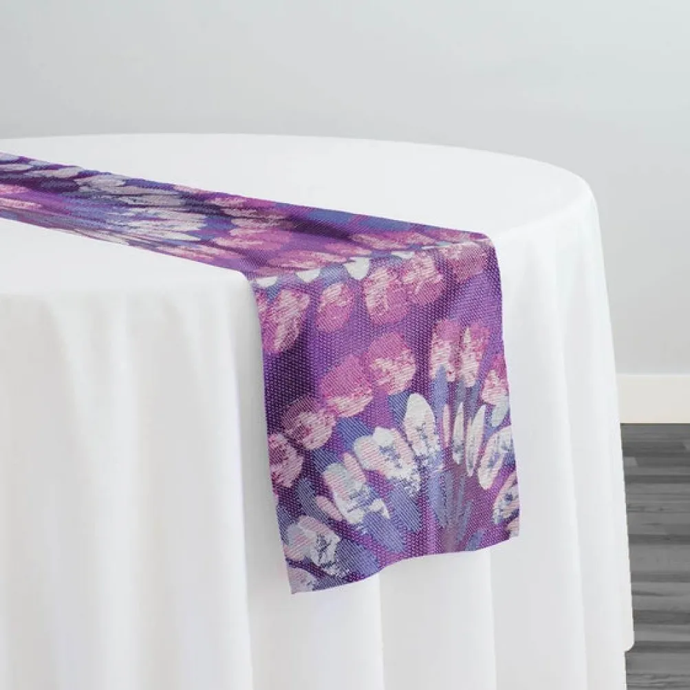 Sundaze Jacquard (Reversible) Table Runner in Fuchsia and Blue
