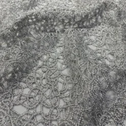 Swirl Chain Lace Table Linen in Silver
