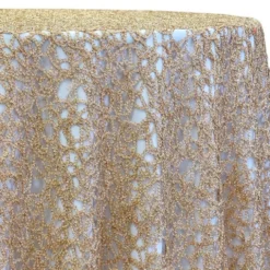 Swirl Chain Lace Table Linen in Champagne