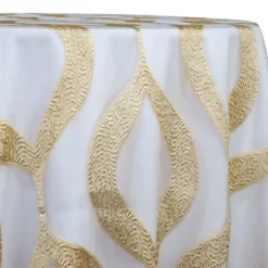 Tabriz Organza Table Linen in Champagne