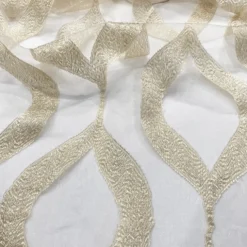 Tabriz Organza Table Linen in Champagne