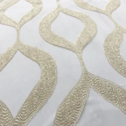 Tabriz Organza Table Linen in Champagne
