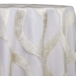 Tabriz Organza Table Linen in Ivory