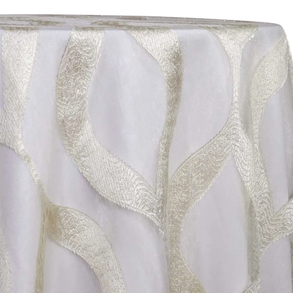 Tabriz Organza Table Linen in Ivory