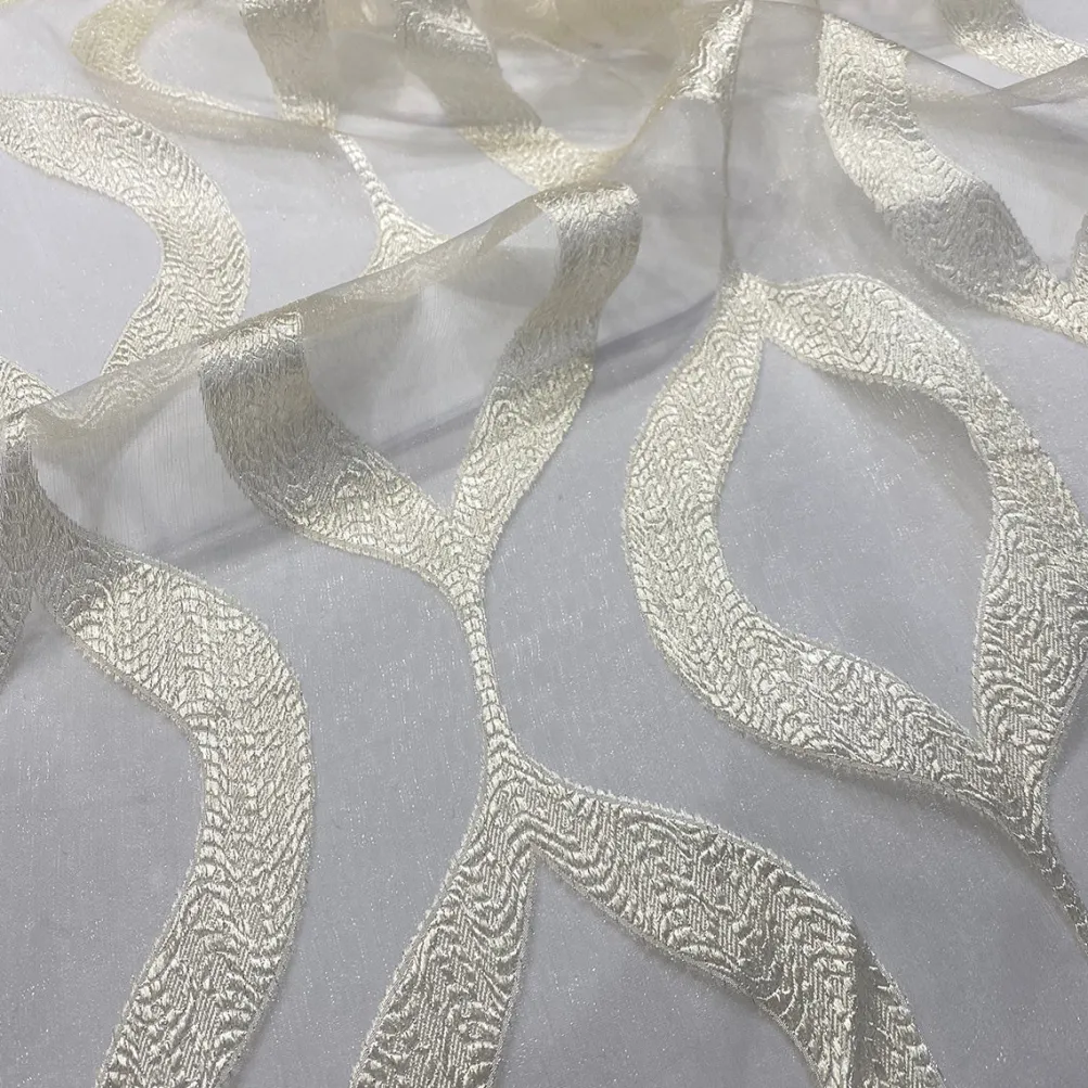 Tabriz Organza Table Runner in Ivory