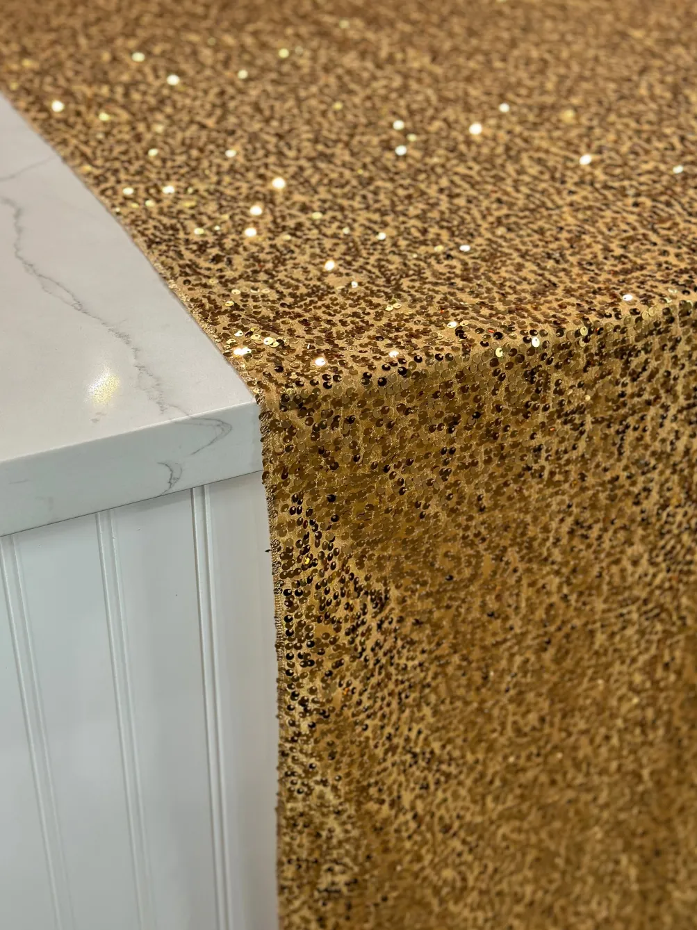 Taffeta Sequins Table Linen in Gold