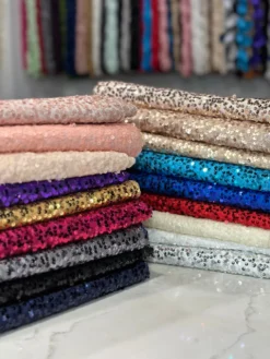 Taffeta Sequins Table Linen in Navy