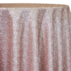 Taffeta Sequins Table Linen in Blush Matte